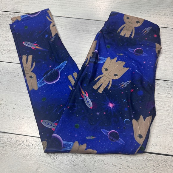 Kids S/M Leggings Bundle Lot of 7 pair Fun Prints Galaxy Dinosaurs Mermaids - Picture 4 of 11